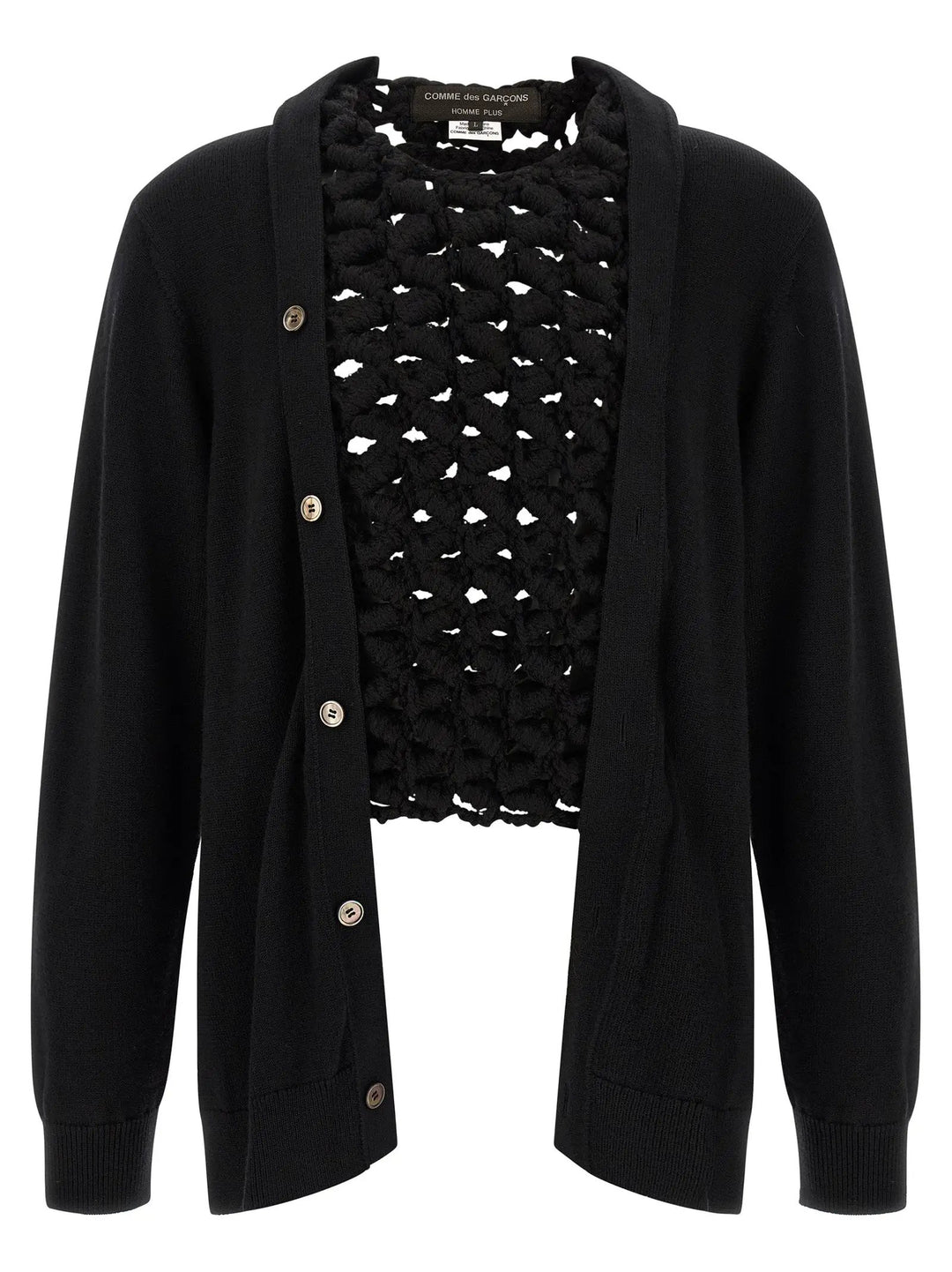 Comme Des Garçons Sample Sale | Comme Des Garçons Black Wool Cardigan - | Designer outlet
