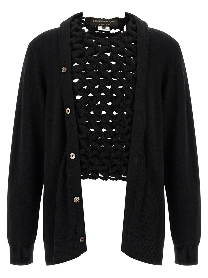 Comme Des Garçons Sample Sale | Comme Des Garçons Black Wool Cardigan - | Designer outlet