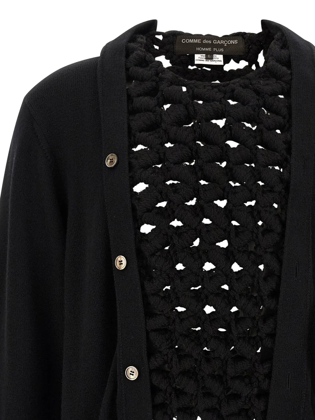 Comme Des Garçons Sample Sale | Comme Des Garçons Black Wool Cardigan - | Designer outlet