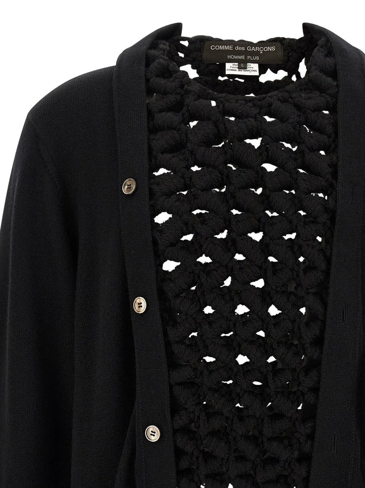 Comme Des Garçons Sample Sale | Comme Des Garçons Black Wool Cardigan - | Designer outlet