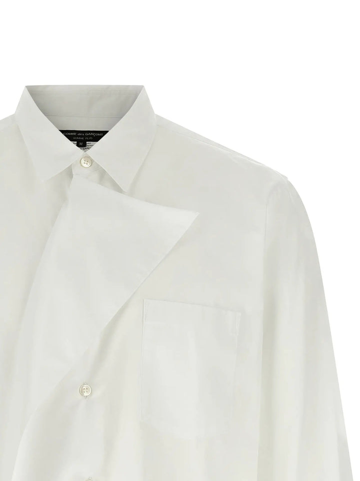 Comme Des Garçons Sample Sale | Comme Des Garçons White Cotton Blouse - | Designer outlet