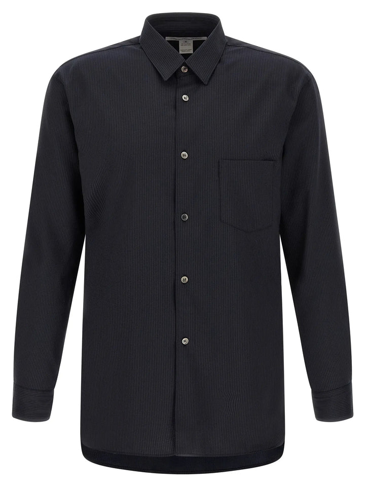 Comme Des Garçons Sample Sale | Comme Des Garçons Blue Polyester Blouse - | Designer outlet