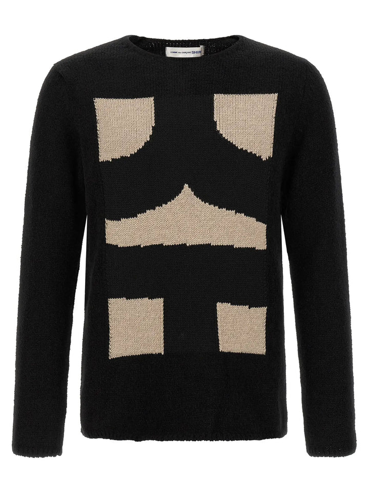 Comme Des Garçons Sample Sale | Comme Des Garçons Black Polyester Cardigan - | Designer outlet