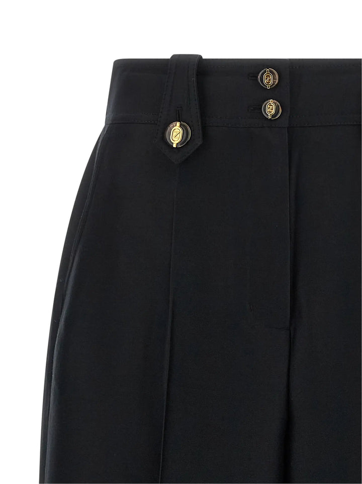 Zimmermann Sample Sale | Zimmermann Black Wool Cropped Pants - | Designer outlet