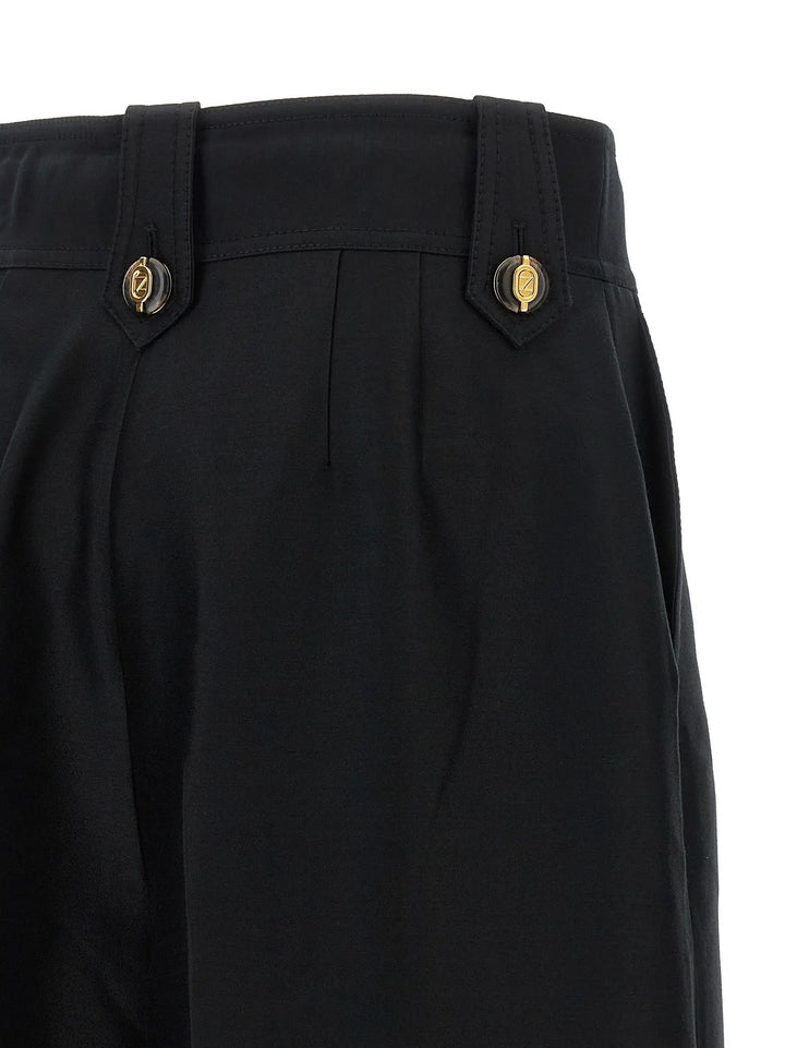 Zimmermann Sample Sale | Zimmermann Black Wool Cropped Pants - | Designer outlet