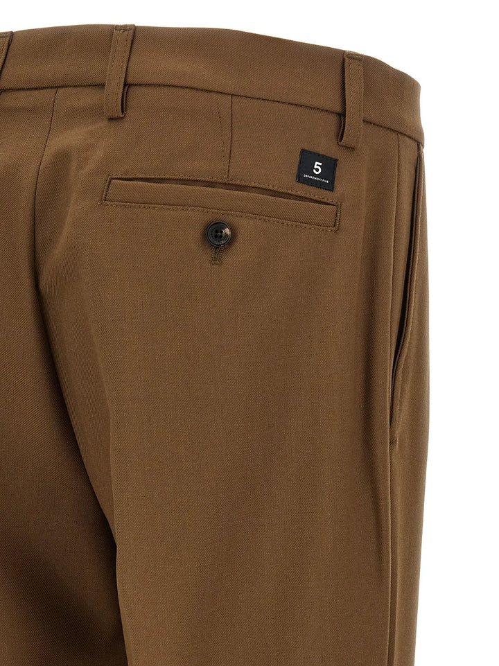Department 5 Sample Sale | Department 5 Brown Polyester Chino Pants - | Designer outlet