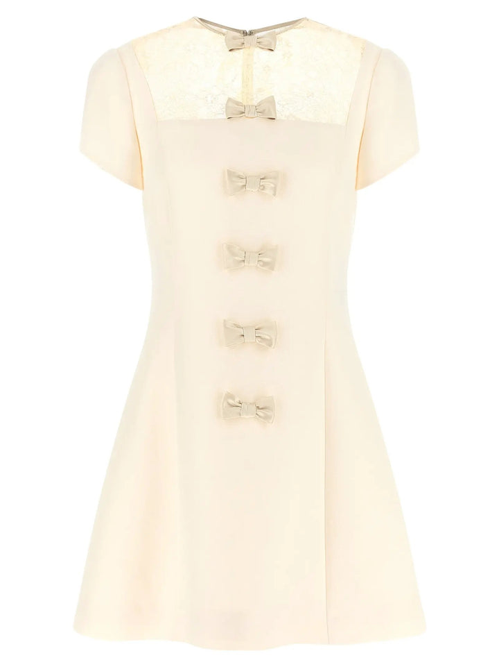 Valentino Garavani Sample Sale | Valentino Garavani White Virgin Wool Short Dress - | Designer outlet