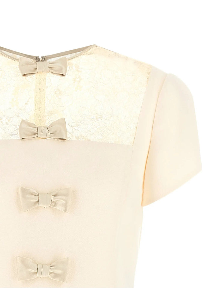 Valentino Garavani Sample Sale | Valentino Garavani White Virgin Wool Short Dress - | Designer outlet