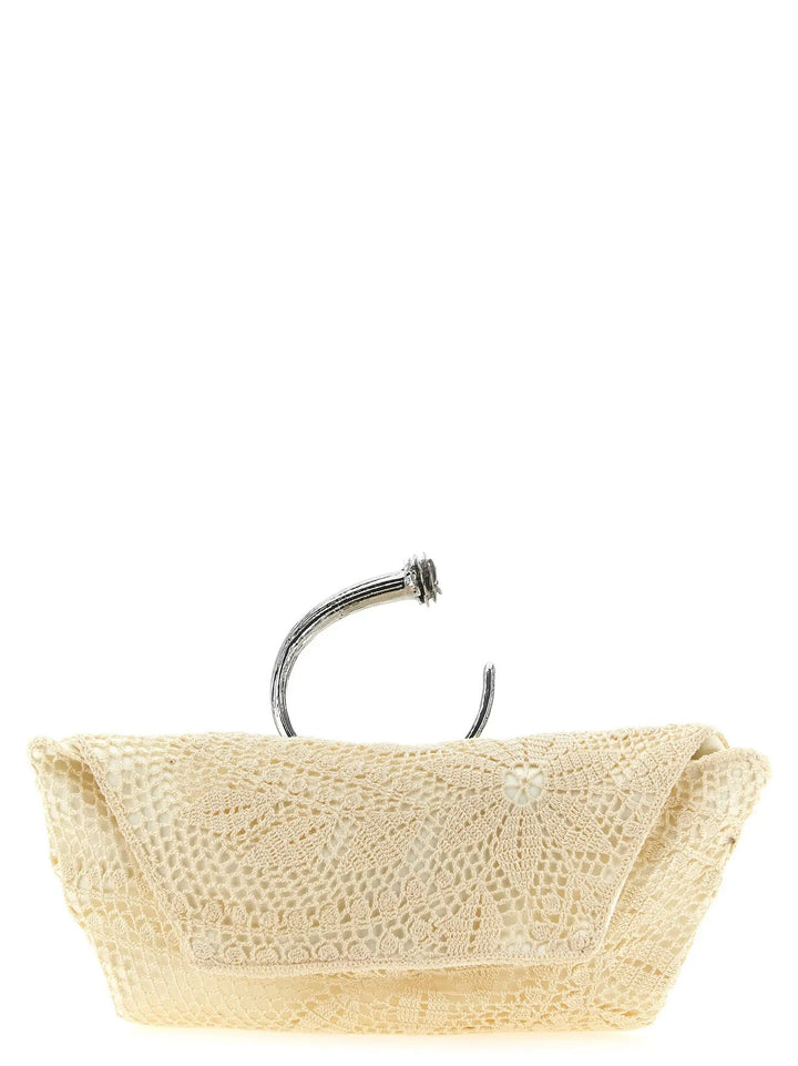 Magda Butrym Sample Sale | Magda Butrym White Silk Clutch Bag - | Designer outlet