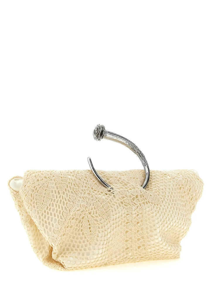 Magda Butrym Sample Sale | Magda Butrym White Silk Clutch Bag - | Designer outlet