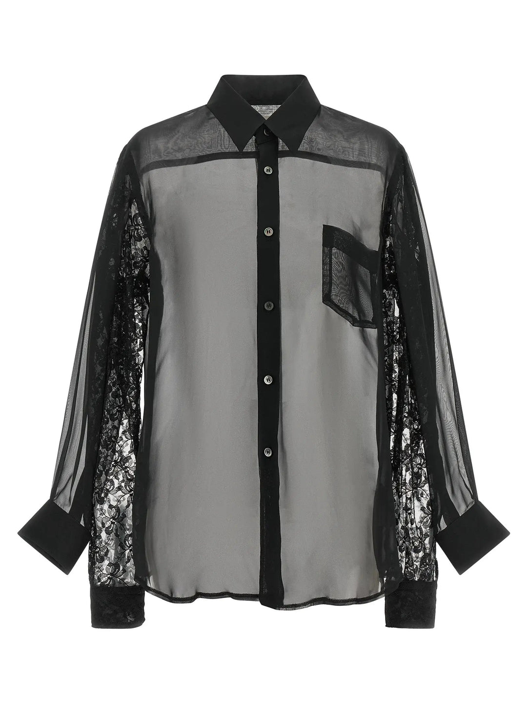 Comme Des Garçons Sample Sale | Comme Des Garçons Black Polyester Blouse - | Designer outlet