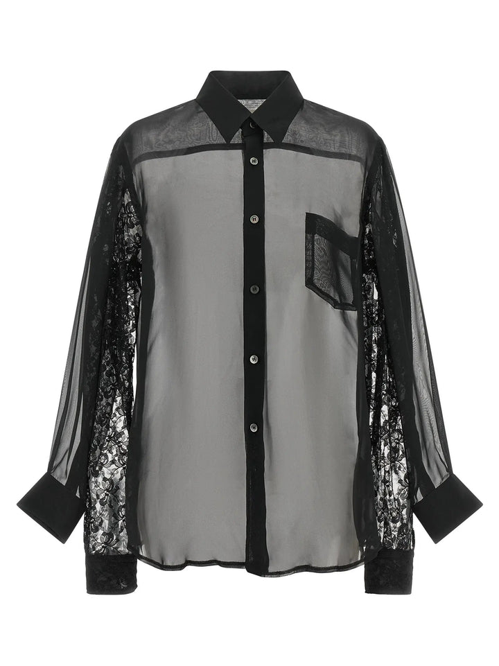 Comme Des Garçons Sample Sale | Comme Des Garçons Black Polyester Blouse - | Designer outlet