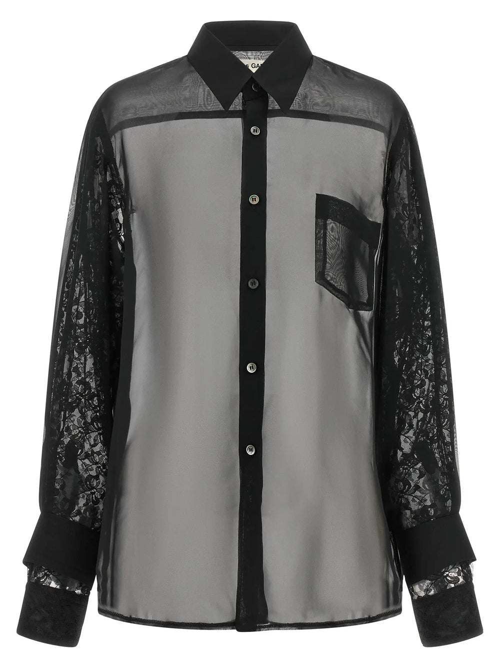 Comme Des Garçons Sample Sale | Comme Des Garçons Black Polyester Blouse - | Designer outlet