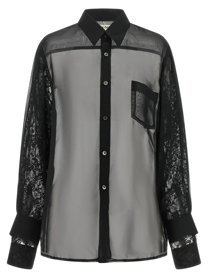 Comme Des Garçons Sample Sale | Comme Des Garçons Black Polyester Blouse - | Designer outlet