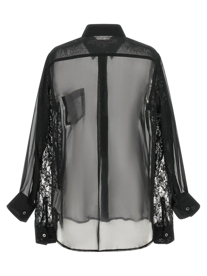 Comme Des Garçons Sample Sale | Comme Des Garçons Black Polyester Blouse - | Designer outlet