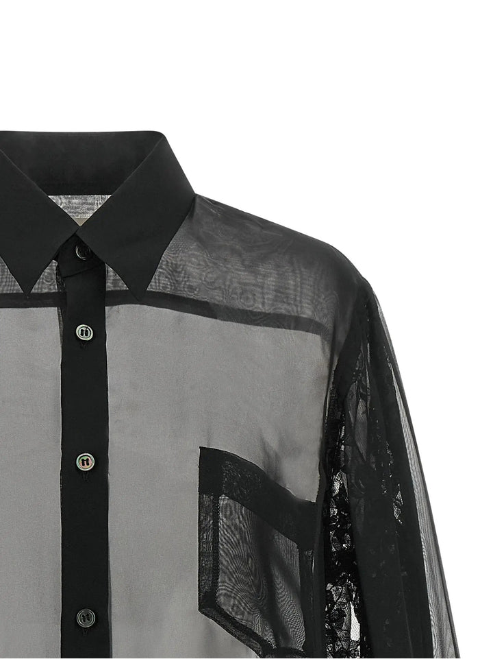 Comme Des Garçons Sample Sale | Comme Des Garçons Black Polyester Blouse - | Designer outlet
