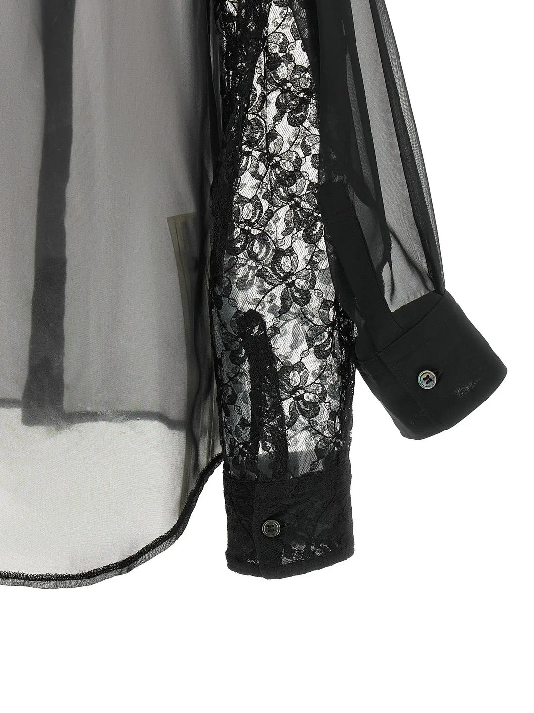 Comme Des Garçons Sample Sale | Comme Des Garçons Black Polyester Blouse - | Designer outlet