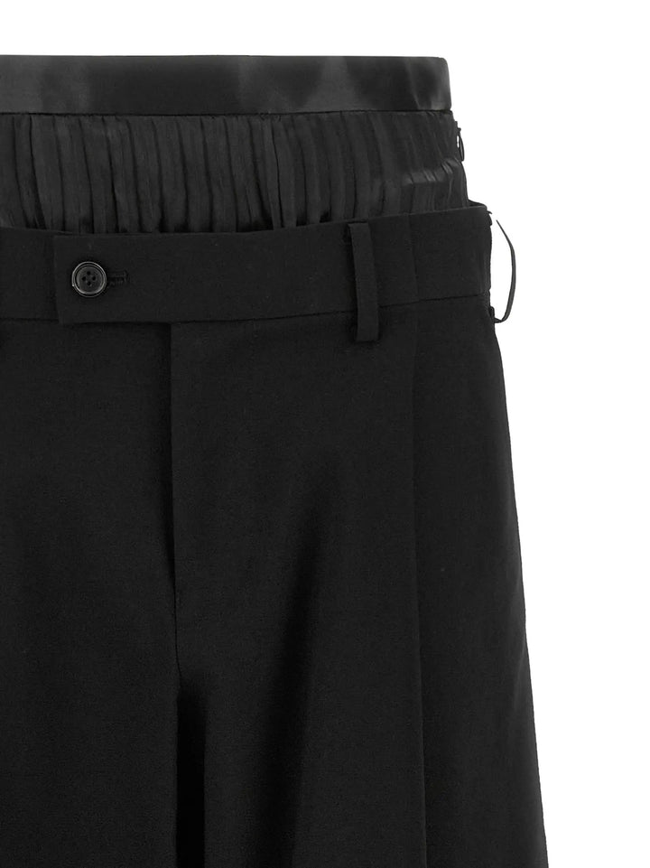 Junya Watanabe Sample Sale | Junya Watanabe Black Wool Casual Pants - | Designer outlet