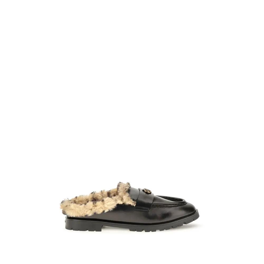 PINKO Sample Sale | PINKO Black Calf Leather Bos Taurus Mules - | Designer outlet