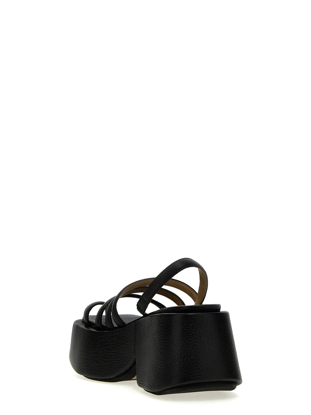 Marsell Sample Sale | Marsell Black Calfskin Stiletto Heel Sandals - | Designer outlet