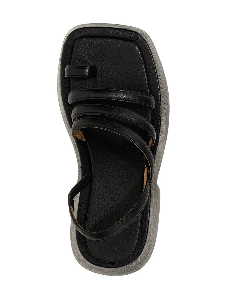Marsell Sample Sale | Marsell Black Calfskin Stiletto Heel Sandals - | Designer outlet