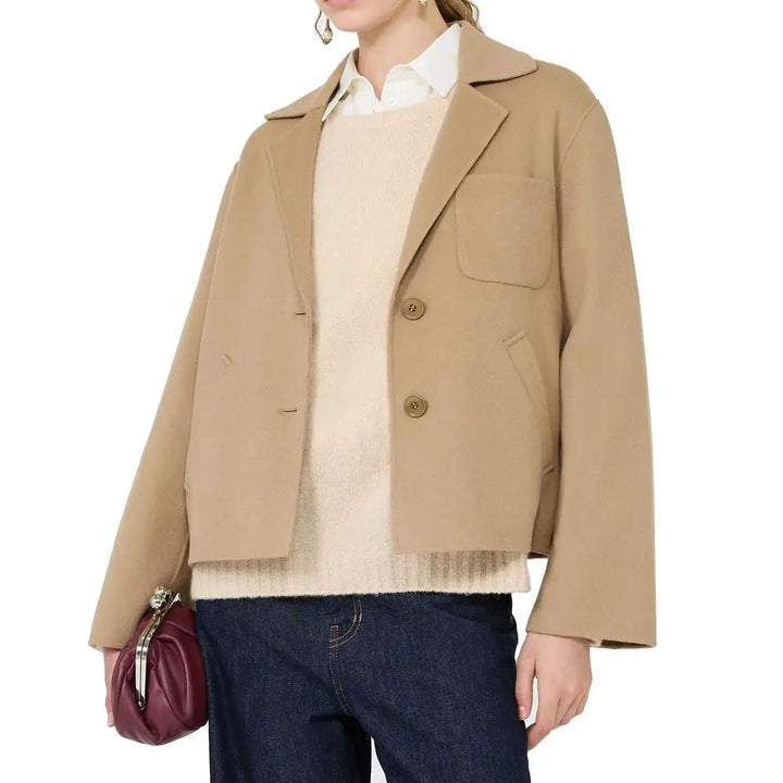 Max Mara Sample Sale | Max Mara Brown Polyamide Full-Length Jacket - | Designer outlet