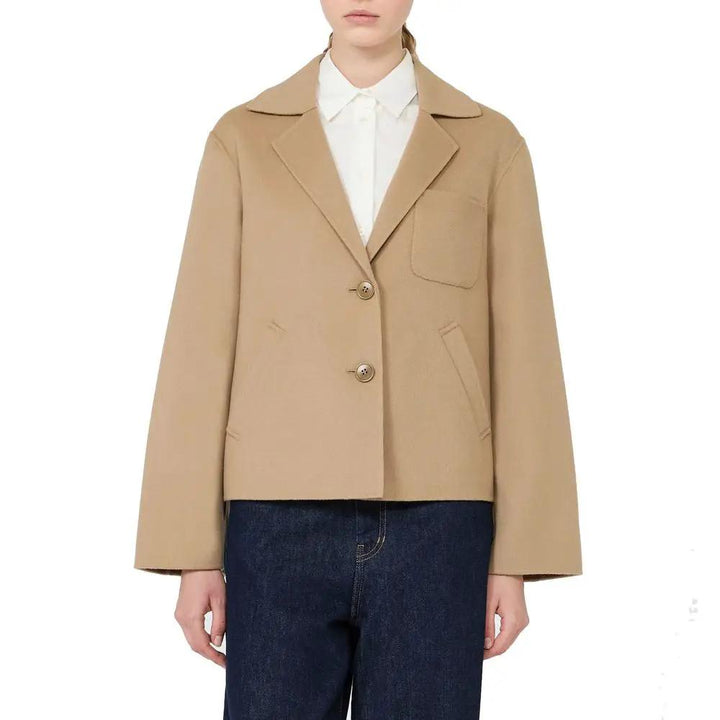 Max Mara Sample Sale | Max Mara Brown Polyamide Full-Length Jacket - | Designer outlet