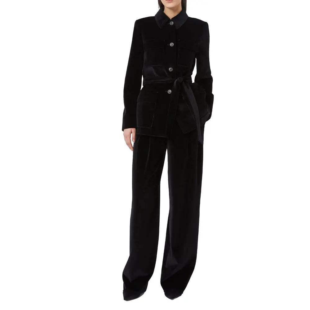 Max Mara Sample Sale | Max Mara Black Cotton Casual Pants - | Designer outlet
