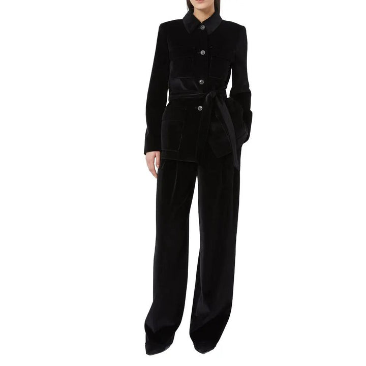 Max Mara Sample Sale | Max Mara Black Cotton Casual Pants - | Designer outlet