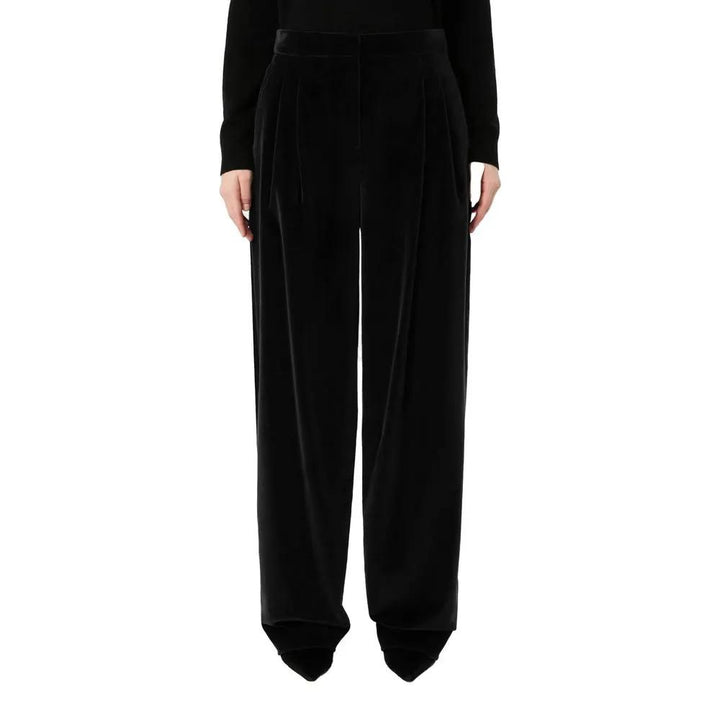 Max Mara Sample Sale | Max Mara Black Cotton Casual Pants - | Designer outlet