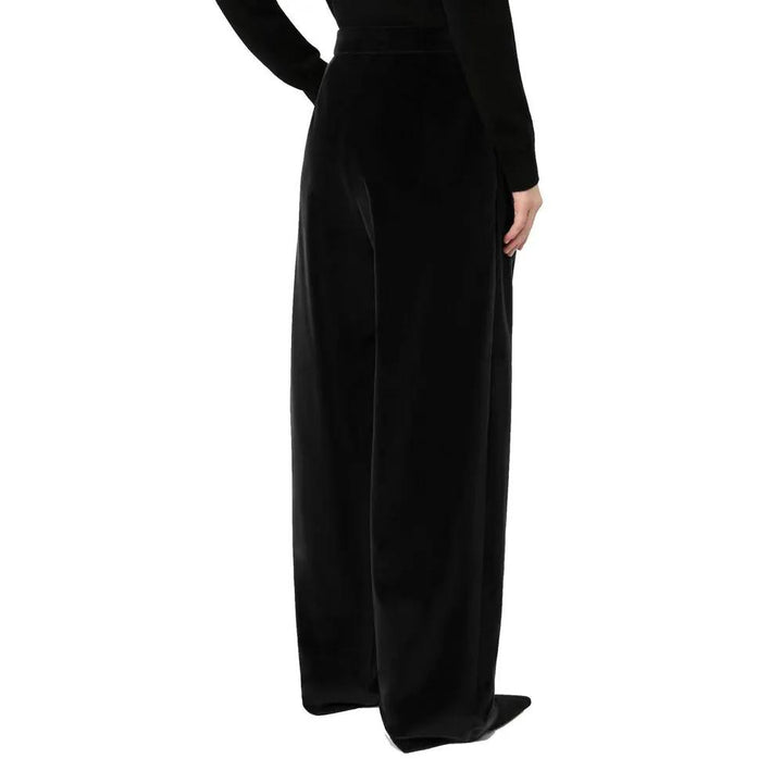 Max Mara Sample Sale | Max Mara Black Cotton Casual Pants - | Designer outlet