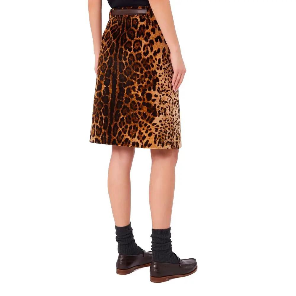 Max Mara Sample Sale | Max Mara Brown Cotton Midi Skirt - | Designer outlet
