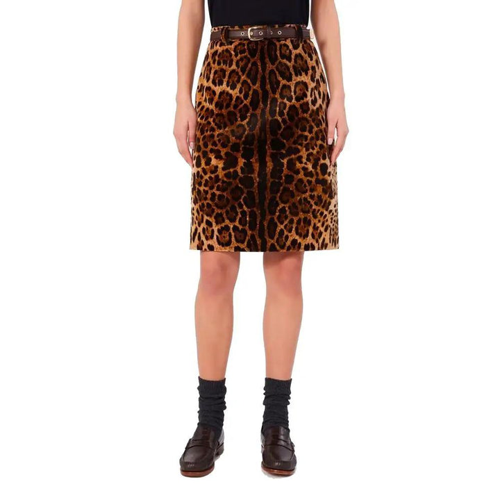 Max Mara Sample Sale | Max Mara Brown Cotton Midi Skirt - | Designer outlet