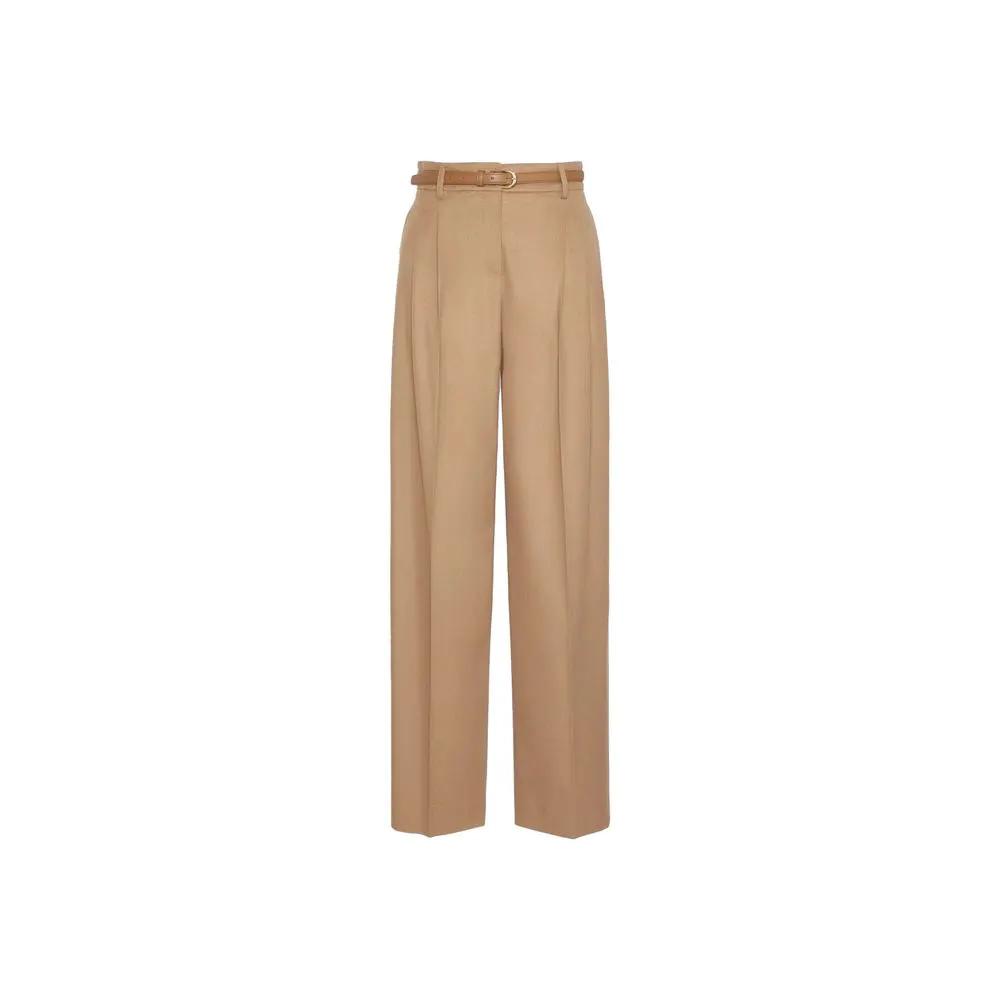 Max Mara Sample Sale | Max Mara Brown Virgin Wool Casual Pants - | Designer outlet