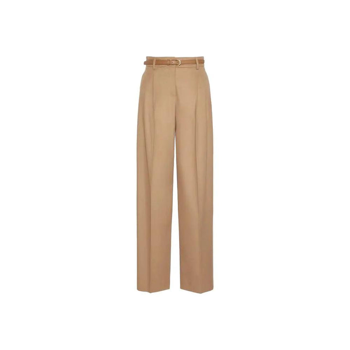 Max Mara Sample Sale | Max Mara Brown Virgin Wool Casual Pants - | Designer outlet