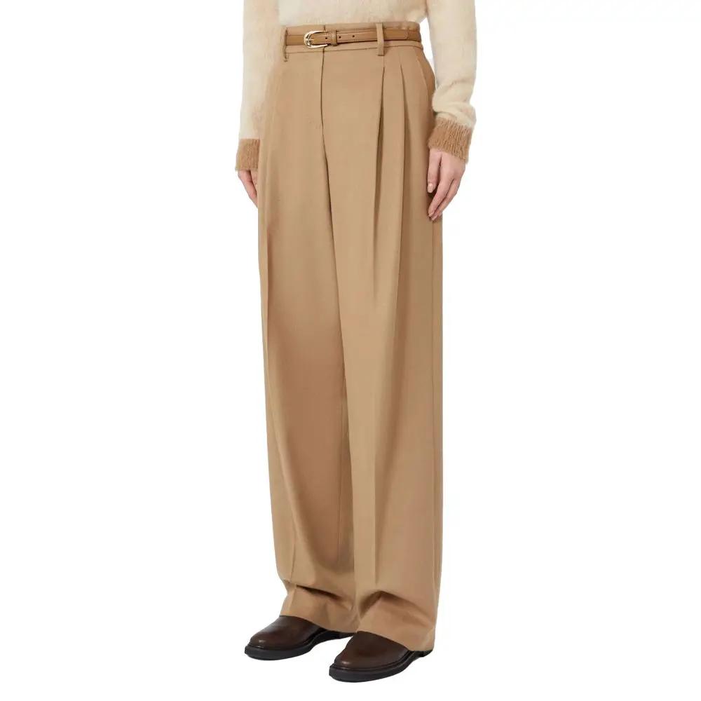 Max Mara Sample Sale | Max Mara Brown Virgin Wool Casual Pants - | Designer outlet