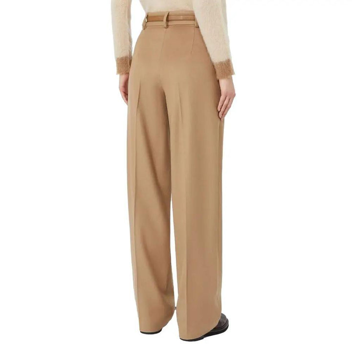 Max Mara Sample Sale | Max Mara Brown Virgin Wool Casual Pants - | Designer outlet