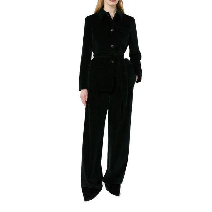 Max Mara Sample Sale | Max Mara Black Cotton Full-Length Jacket - | Designer outlet