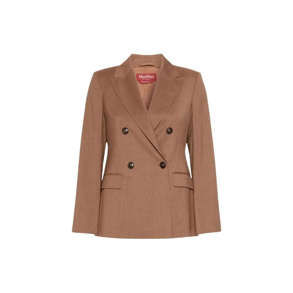 Max Mara Sample Sale | Max Mara Brown Virgin Wool Blazer - | Designer outlet