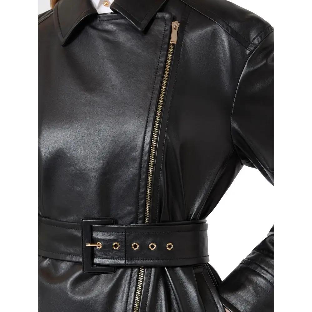 Max Mara Sample Sale | Max Mara Black Lambskin Leather Jacket - | Designer outlet