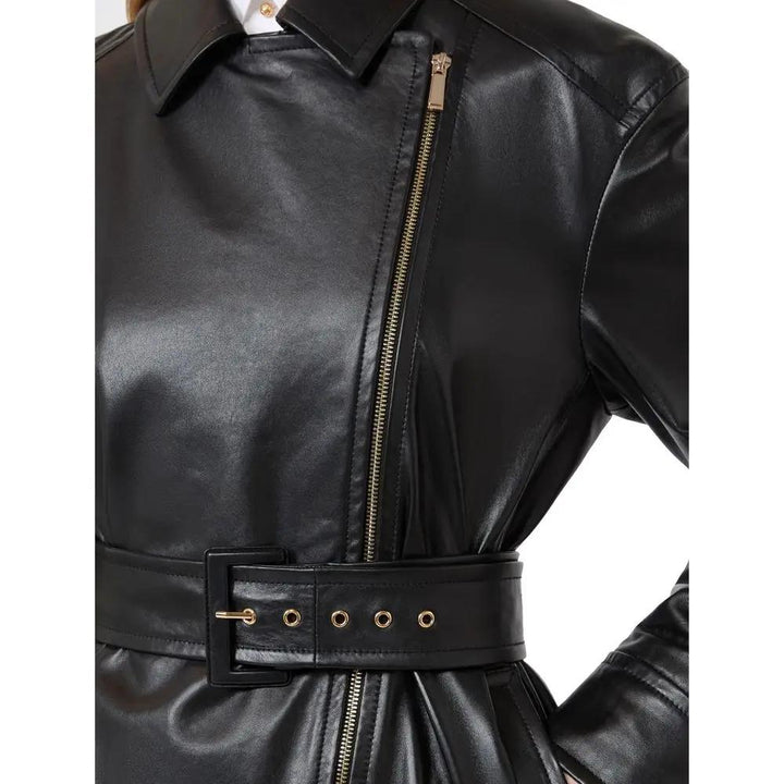 Max Mara Sample Sale | Max Mara Black Lambskin Leather Jacket - | Designer outlet