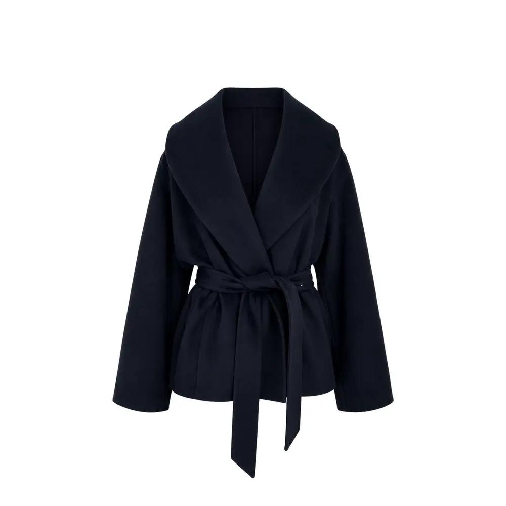 Max Mara Sample Sale | Max Mara Blue Virgin Wool Coat - | Designer outlet