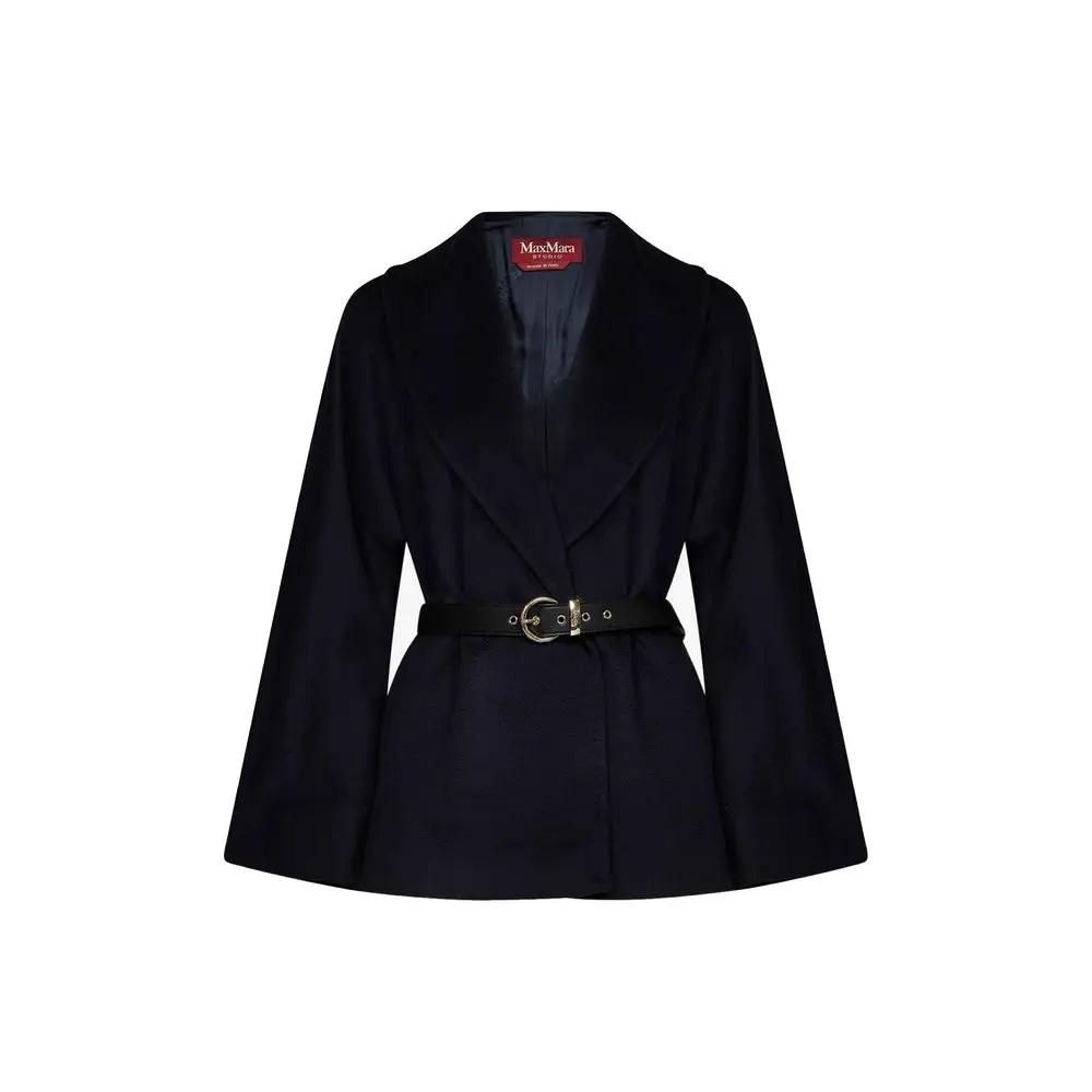 Max Mara Sample Sale | Max Mara Blue Virgin Wool Coat - | Designer outlet