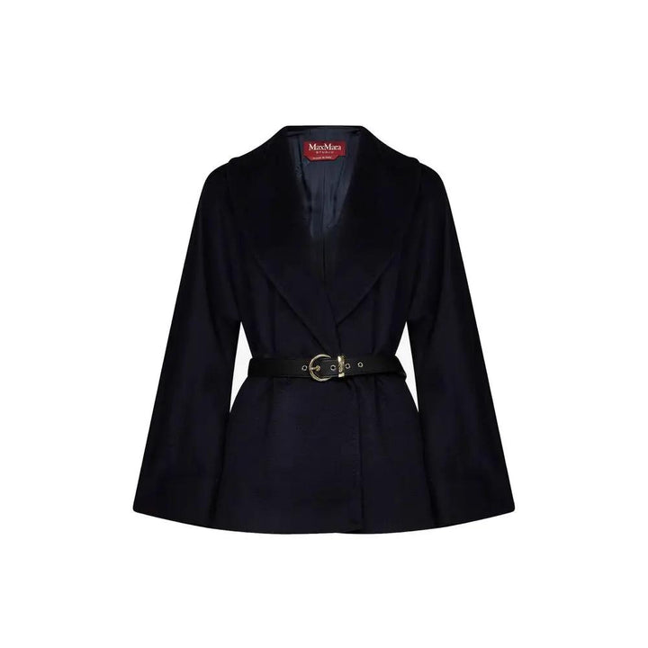 Max Mara Sample Sale | Max Mara Blue Virgin Wool Coat - | Designer outlet
