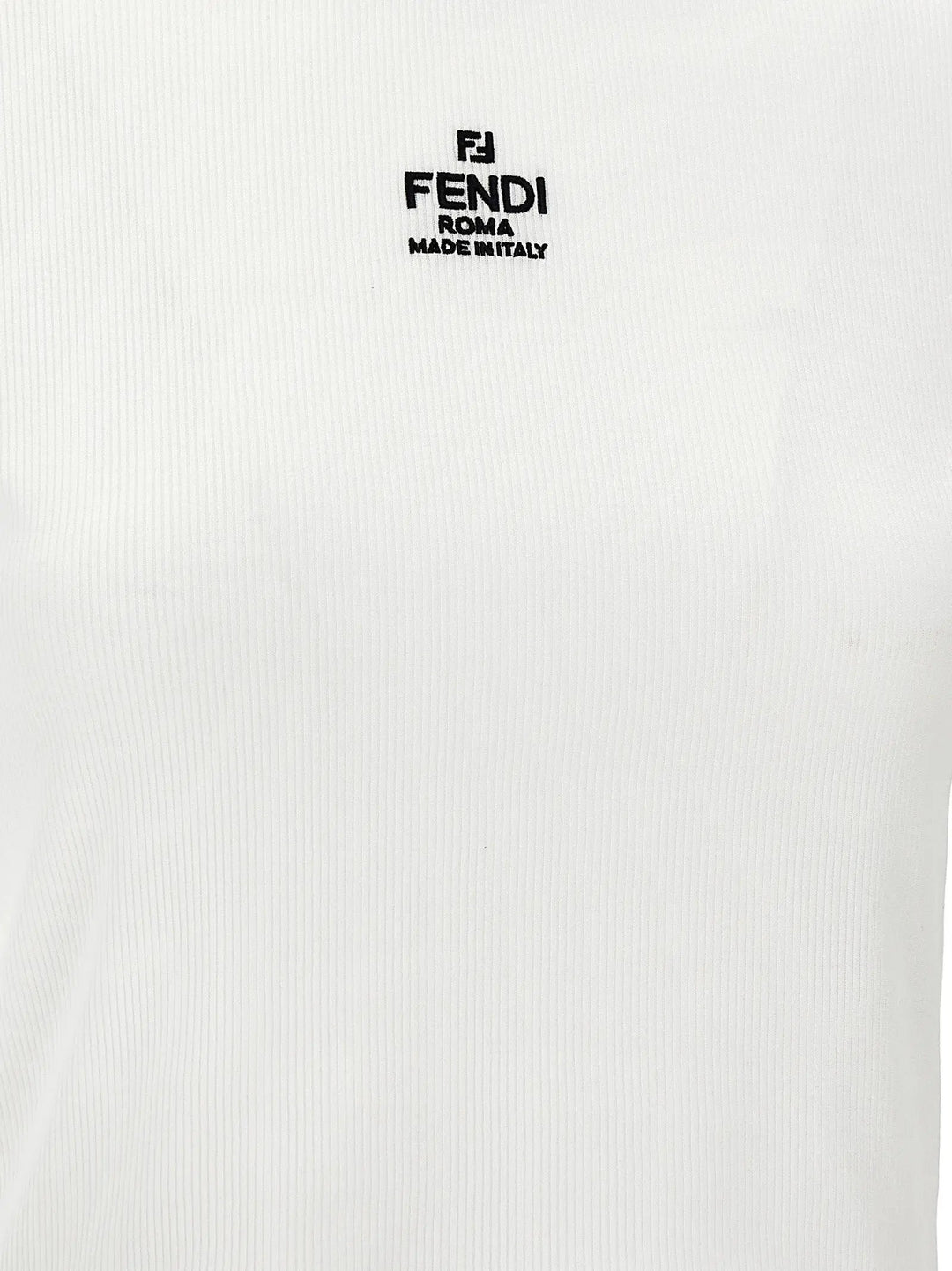 Fendi Sample Sale | Fendi White Cotton T-Shirt - | Designer outlet