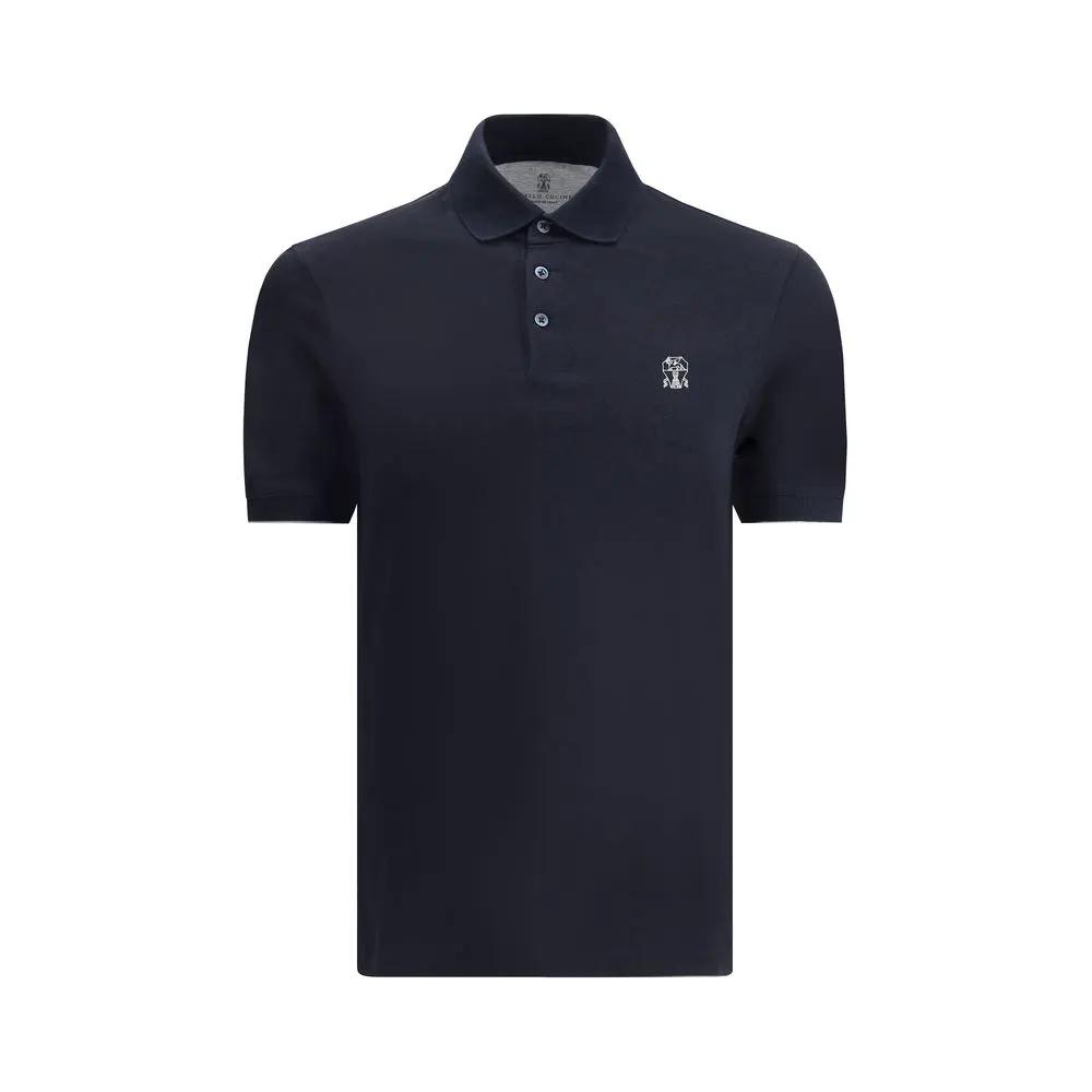 Brunello Cucinelli Sample Sale | Brunello Cucinelli Blue Cotton Polo Shirt - | Designer outlet