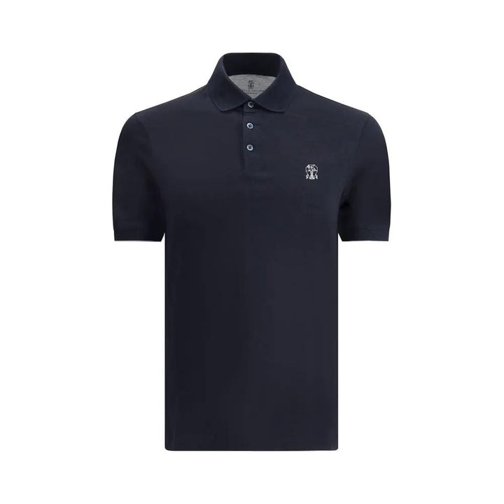 Brunello Cucinelli Sample Sale | Brunello Cucinelli Blue Cotton Polo Shirt - | Designer outlet