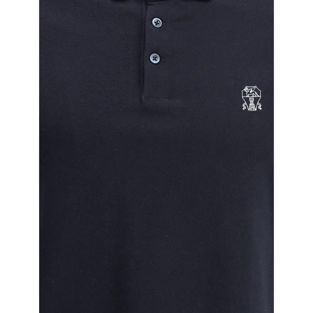 Brunello Cucinelli Sample Sale | Brunello Cucinelli Blue Cotton Polo Shirt - | Designer outlet