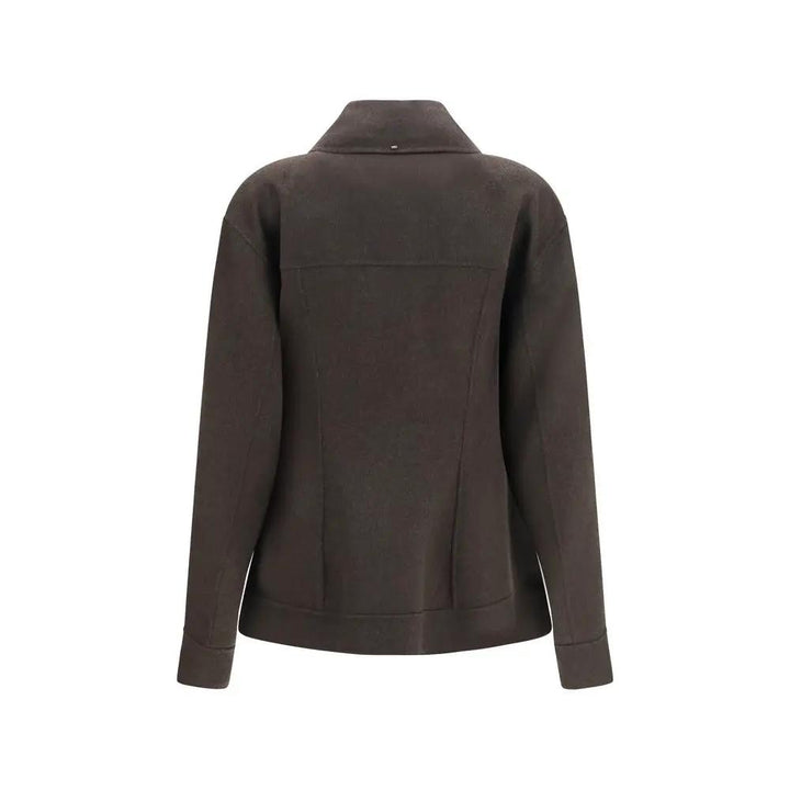 Max Mara Sample Sale | Max Mara Brown Wool Oves Aries Full-Length Jacket - | Designer outlet