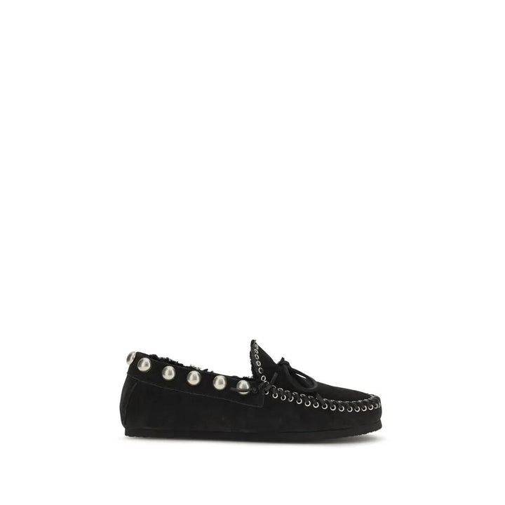 Isabel Marant Sample Sale | Isabel Marant Black Calf Leather Bos Taurus Slip-On Loafers - | Designer outlet